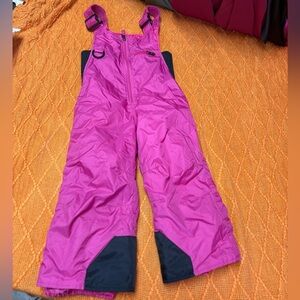 Kids Pink Snow Bib